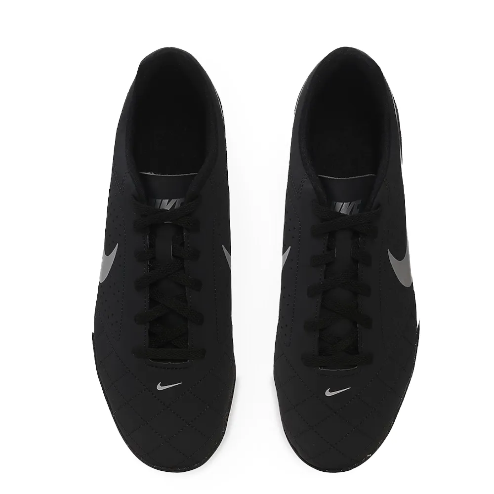 Chuteira de futsal Nike Beco 2 preta vista superior para ajuste e conforto